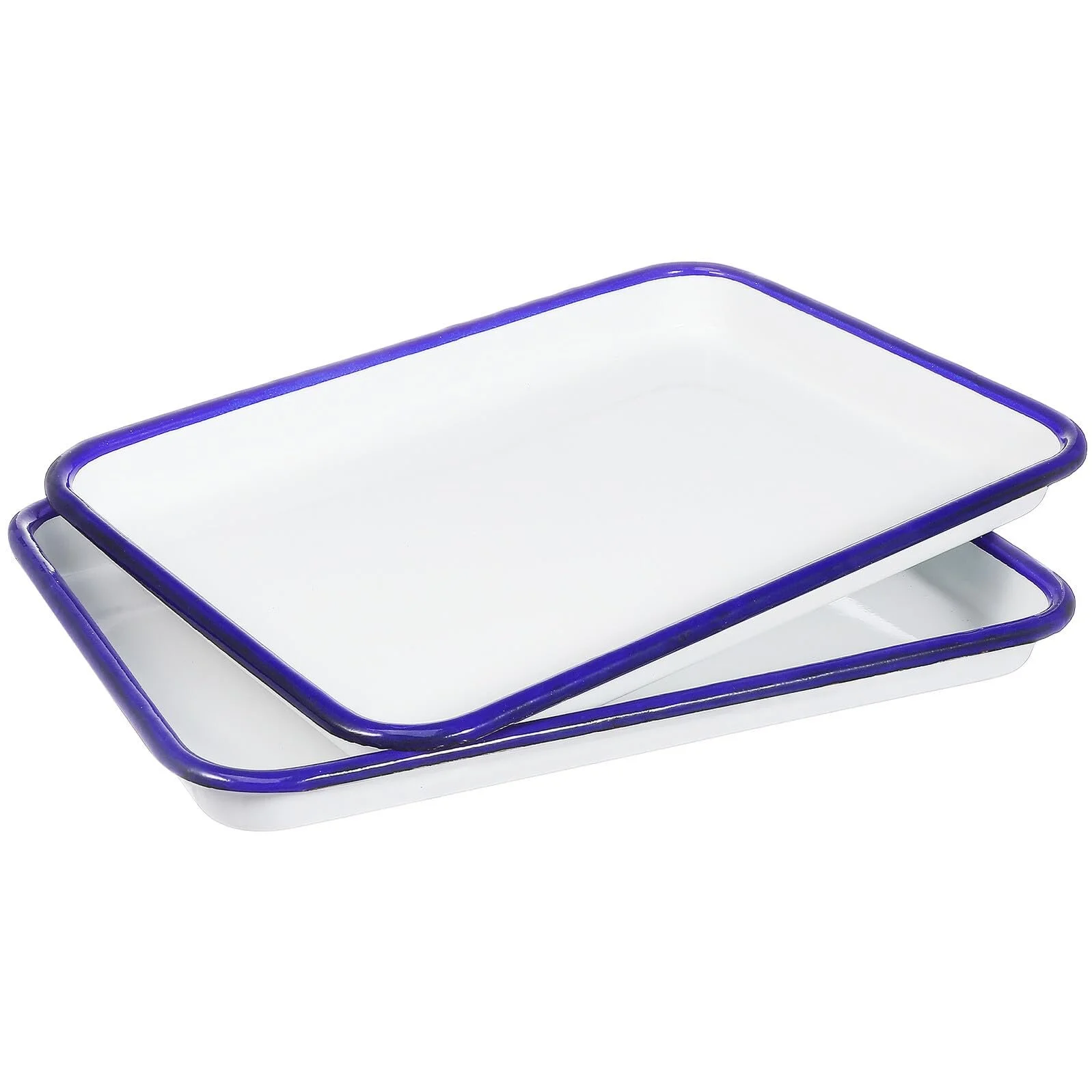 Прямокутна емальована форма для запікання ULTECHNOVO 2 шт велика термостійка, фото №1