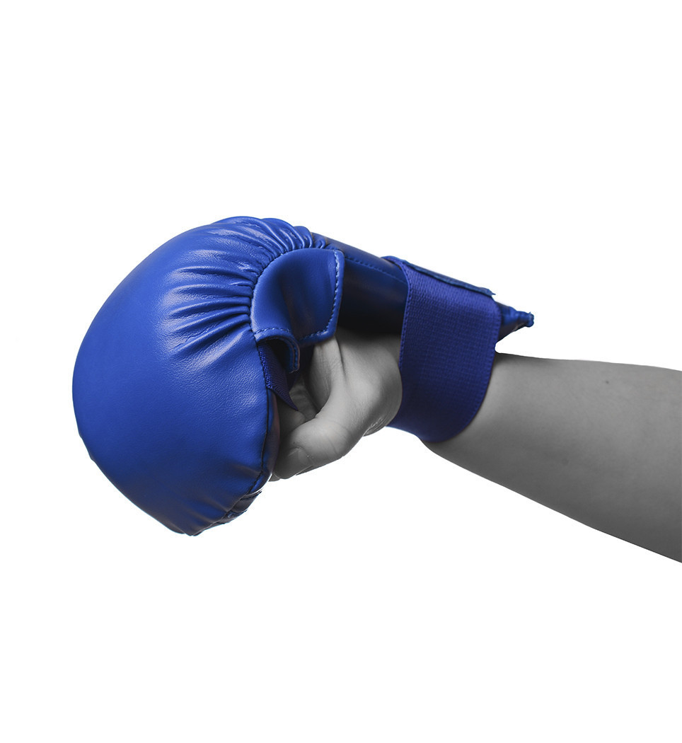 Перчатки для каратэ PowerPlay 3027 Синие L, фото №3