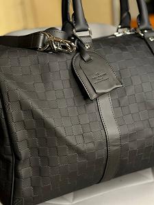 Сумка чоловіча Louis Vuitton Keepall 55 Damier Infini s062-1 synthetic.ua - Фото 1