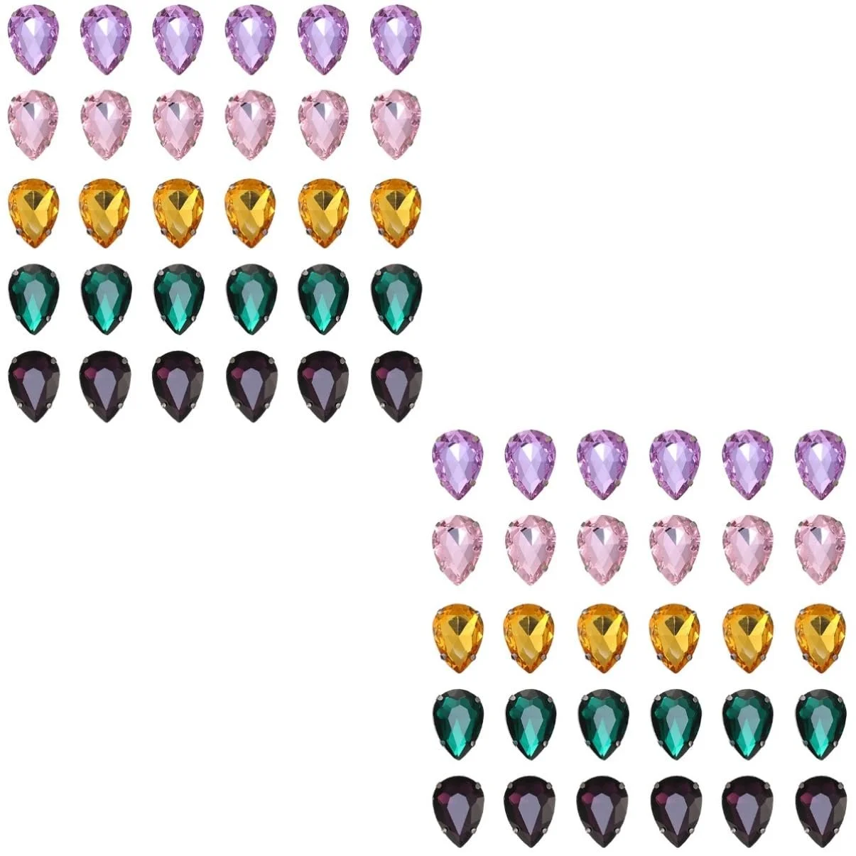 Пришивні стрази Крапля Води SEWACC 100 шт. Кришталеві скляні у формі краплі для пришивання одягу, фото №1