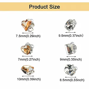 3D Декор 30 Кристалічні стрази Серце Стрази Саморобні прикраси для рукоділля synthetic.ua - Фото 1