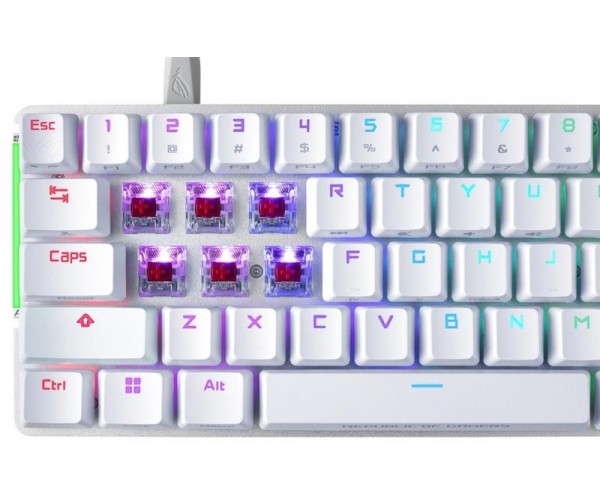 Клавiатура Asus ROG Falchion Ace LED 68key NX RD White (90MP0346-BKUA11), фото №4
