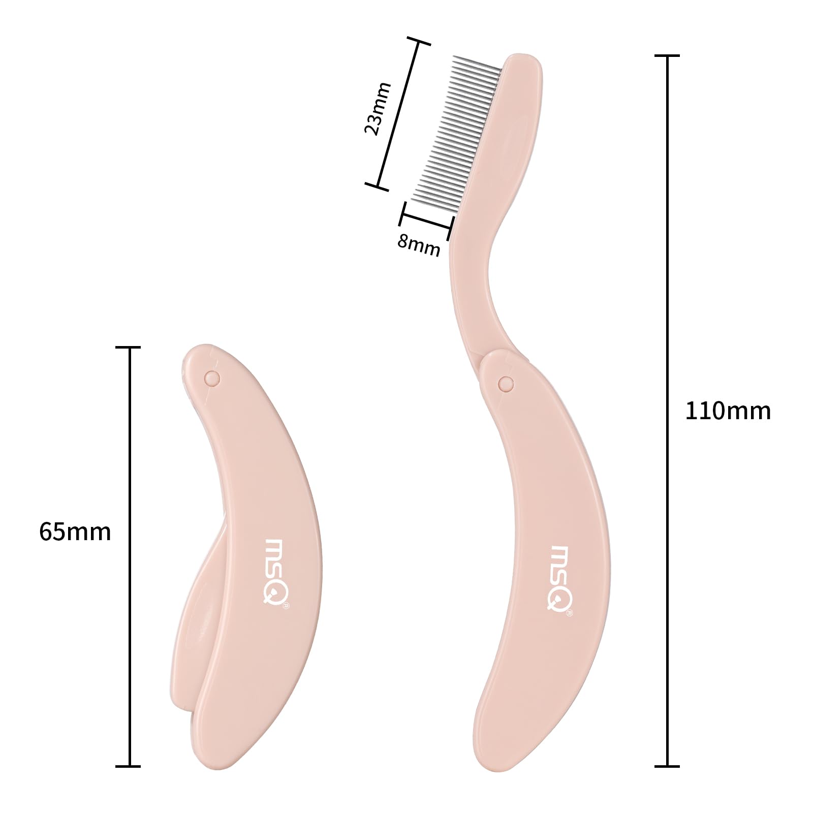 Щітка MSQ Comb Eyelash Separator Bow Eyebrow Grooming (бежевий), фото №2