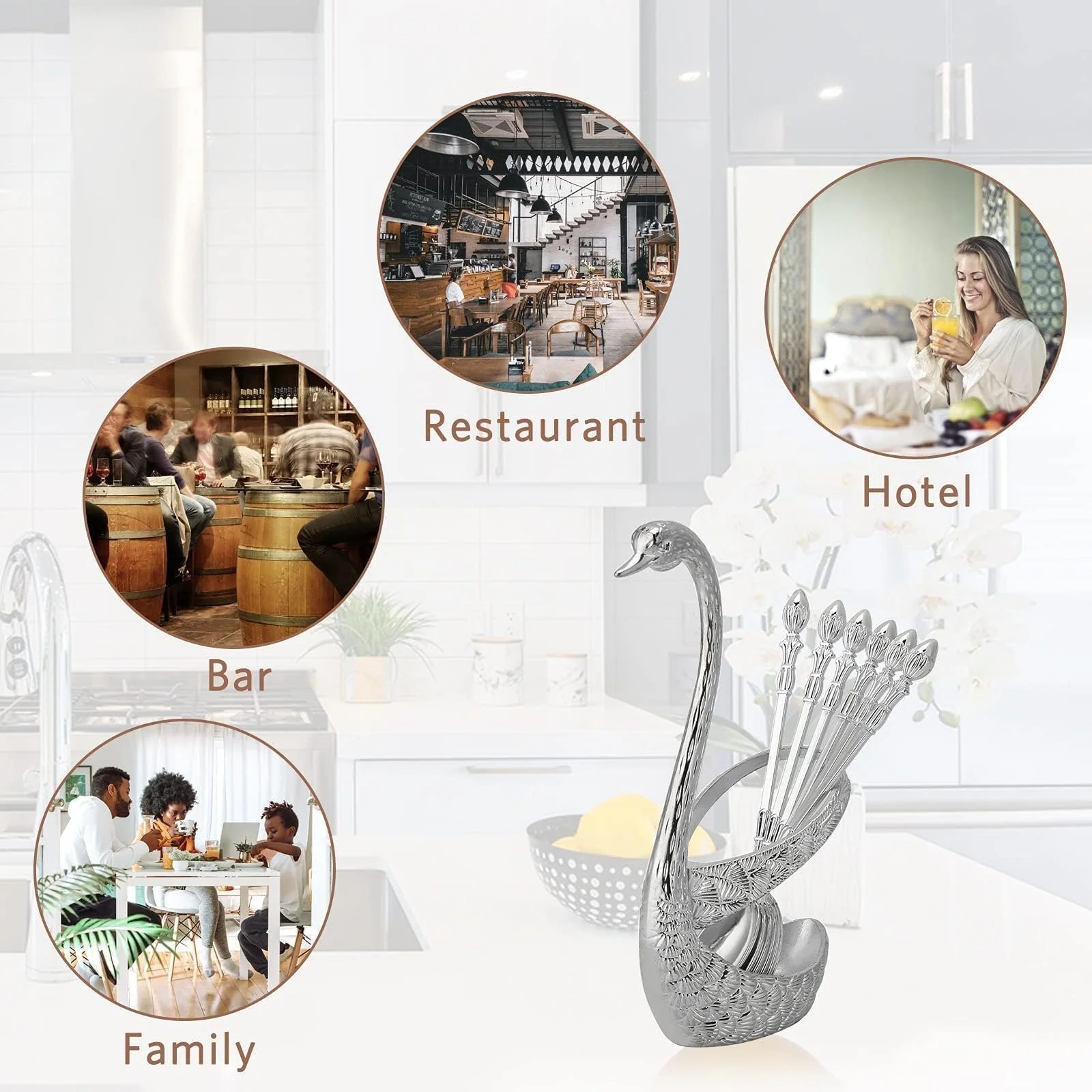 Ложка Кавова з Тримачем-Лебедем, Набір, фото №3