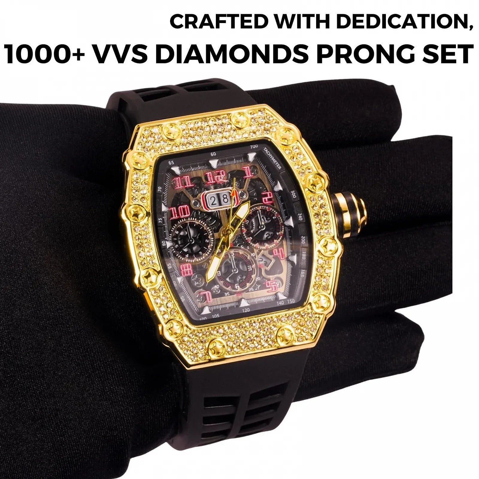 Часы Halukakah Premium Diamond Gold для мужчин золотой, фото №2 Часы Halukakah Premium Diamond Gold для мужчин золотой, фото №2