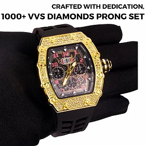 Часы Halukakah Premium Diamond Gold для мужчин золотой synthetic.ua - Фото 1