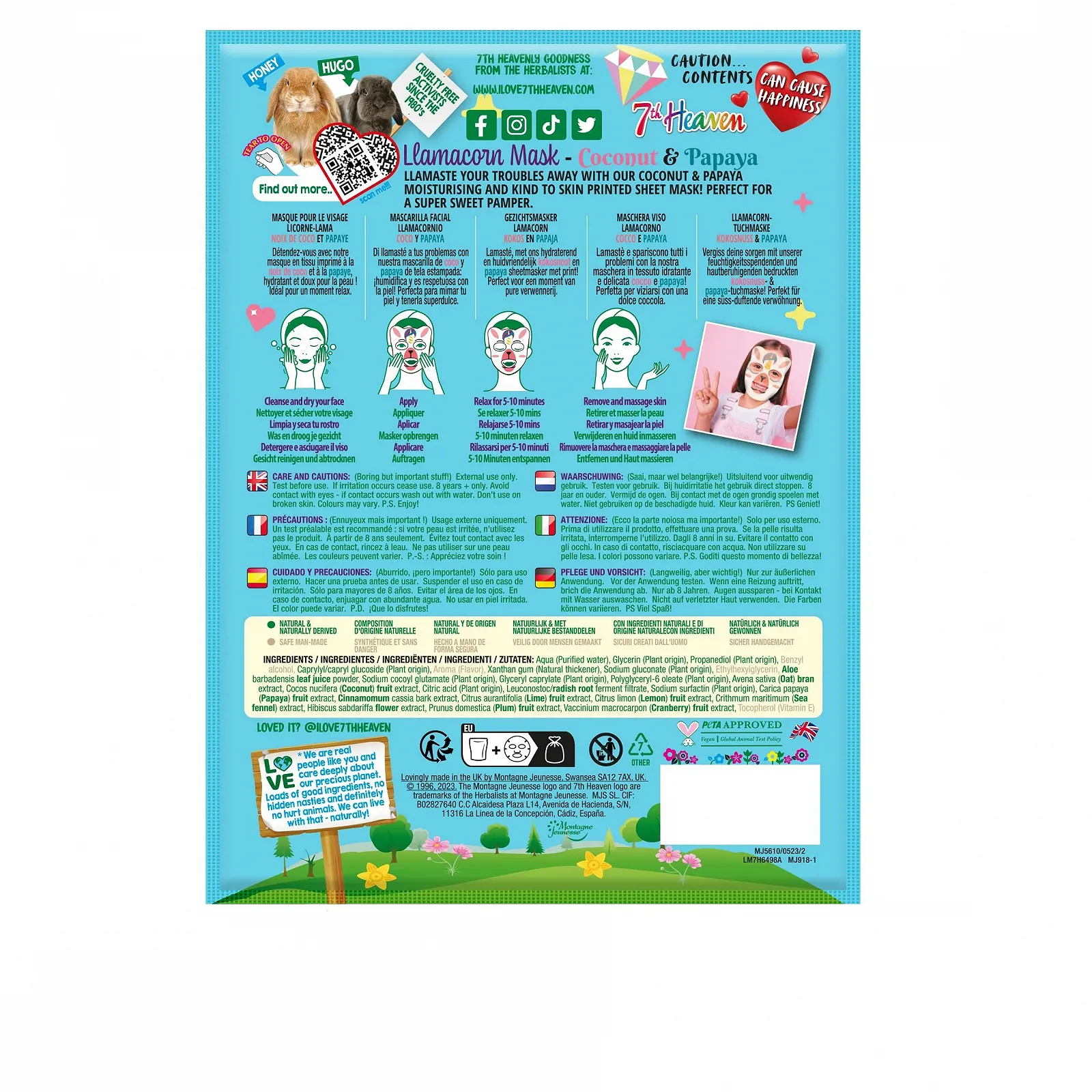 Тканинна маска MONTAGNE JEUNESSE 7TH HEAVEN Заспокійлива з Flamacorn, фото №2