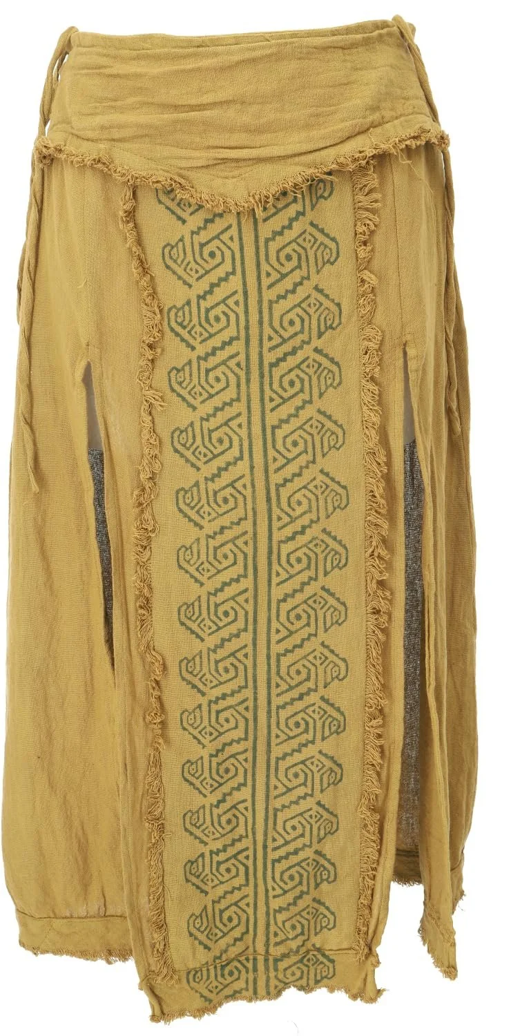 Спідниця Довга панельна GURU SHOP у етнічному стилі, Коричнева, фото №1