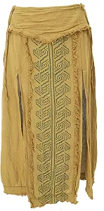 Юбка Длинная панельная GURU SHOP в этническом стиле, Коричневая, Размер: 38 - Фото 1