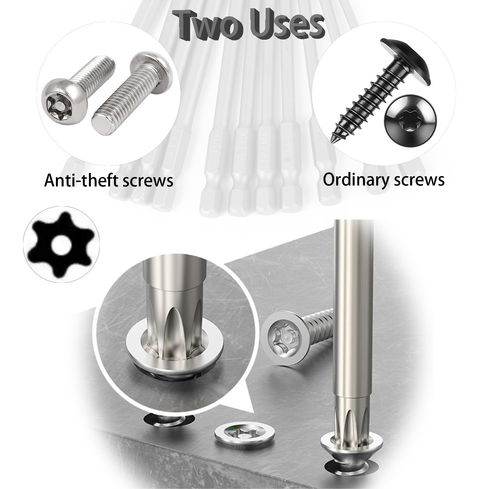 Набір викруток Mikqky 11 Torx Long 100 мм 1/4 дюйма 1.7-6.65 мм (T6, T7, T8, T9, T10, T15, T20, T25, T27, T30, T40) Магнітний, фото №4 Набір викруток Mikqky 11 Torx Long 100 мм 1/4 дюйма 1.7-6.65 мм (T6, T7, T8, T9, T10, T15, T20, T25, T27, T30, T40) Магнітний, фото №4