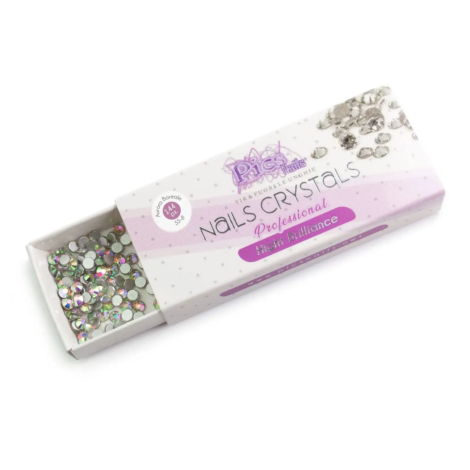 Стрази для нігтів Glitter Nails SS-8 (2.3мм) Aurora Boreale, фото №2