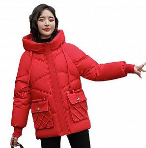 Куртка Nemopter Жіноча стьобана зимова тепла з капюшоном Коротка з кишенями - Фото 1