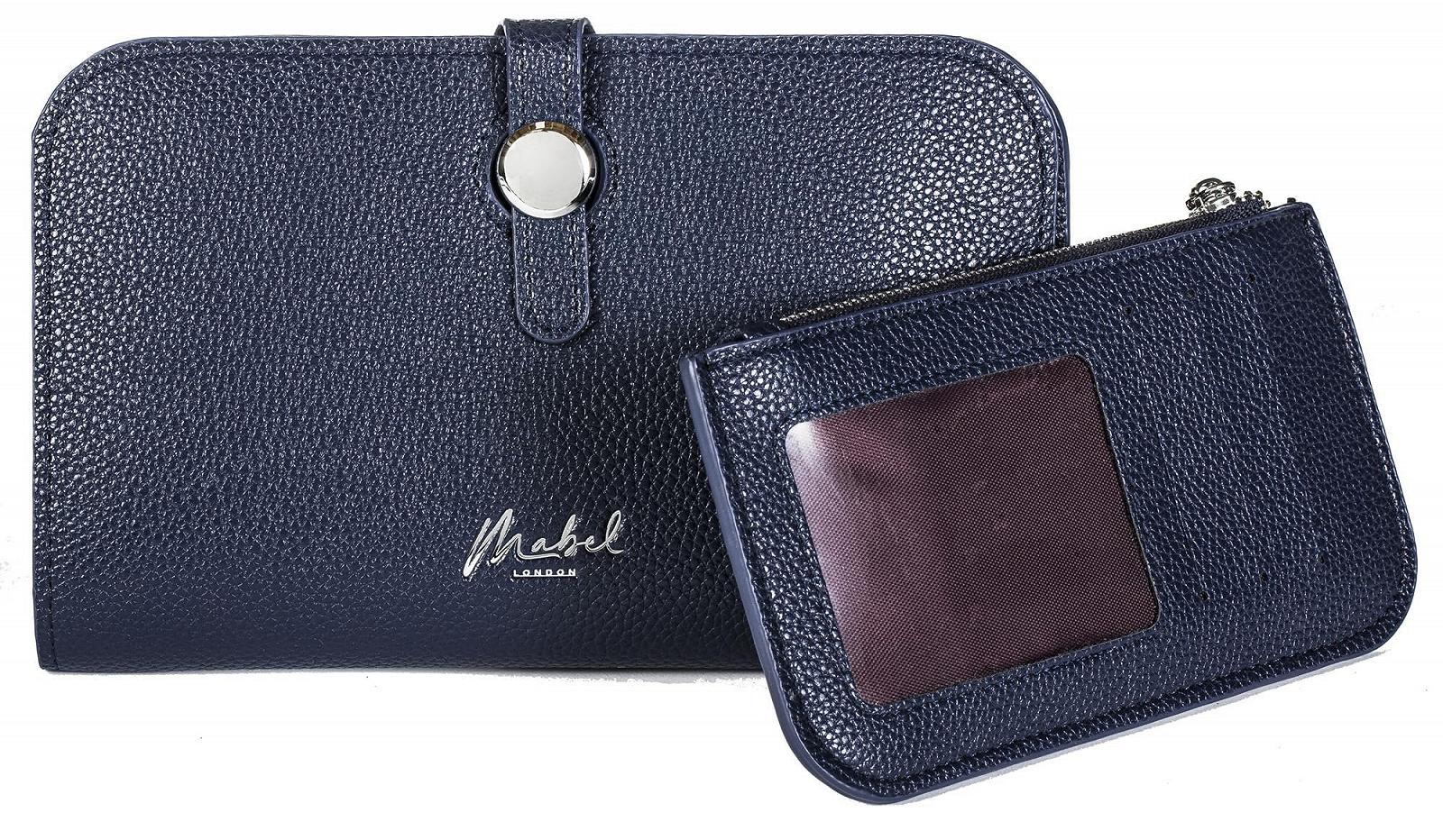 Кошелек Mabel Женский из искусственной веганской кожи PU с защитой RFID, кошелек для монет на молнии и многочисленными отделениями для карт, Sofia, Design 1 - Baby Blue, Classic, фото №2