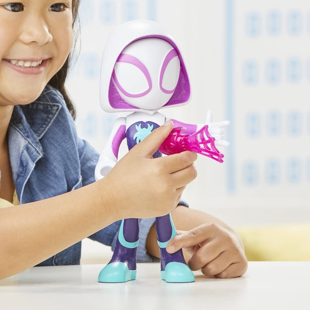 Фігурка Hasbro Marvel Spidey and His Fantastic Friends Supersized Ghost Spider, 22,5 см, різнокольоровий, фото №9