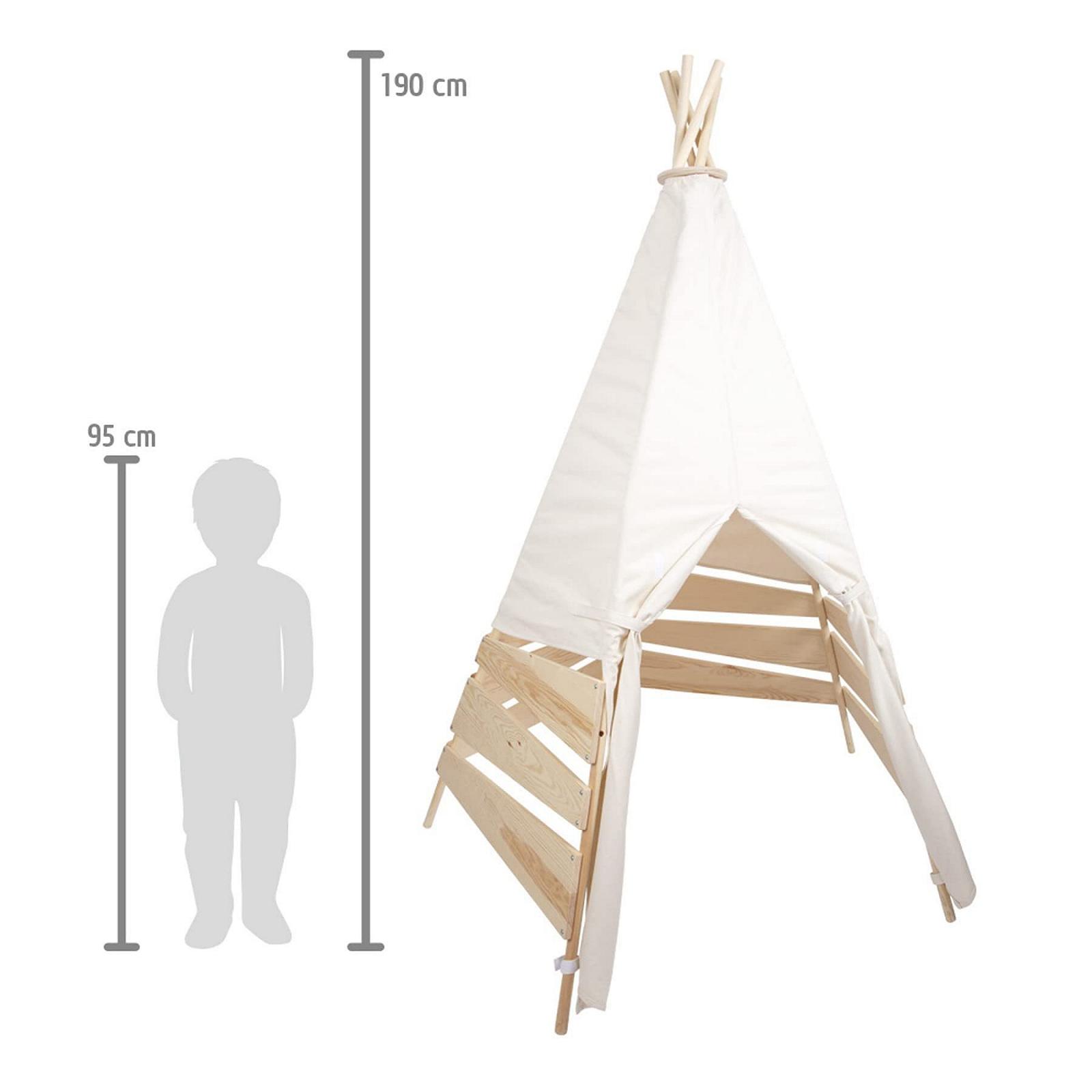 Палатка Типи small foot Outdoor из дерева и ткани, просторная игровая палатка для сада, для детей от 2 лет, 12405, фото №3