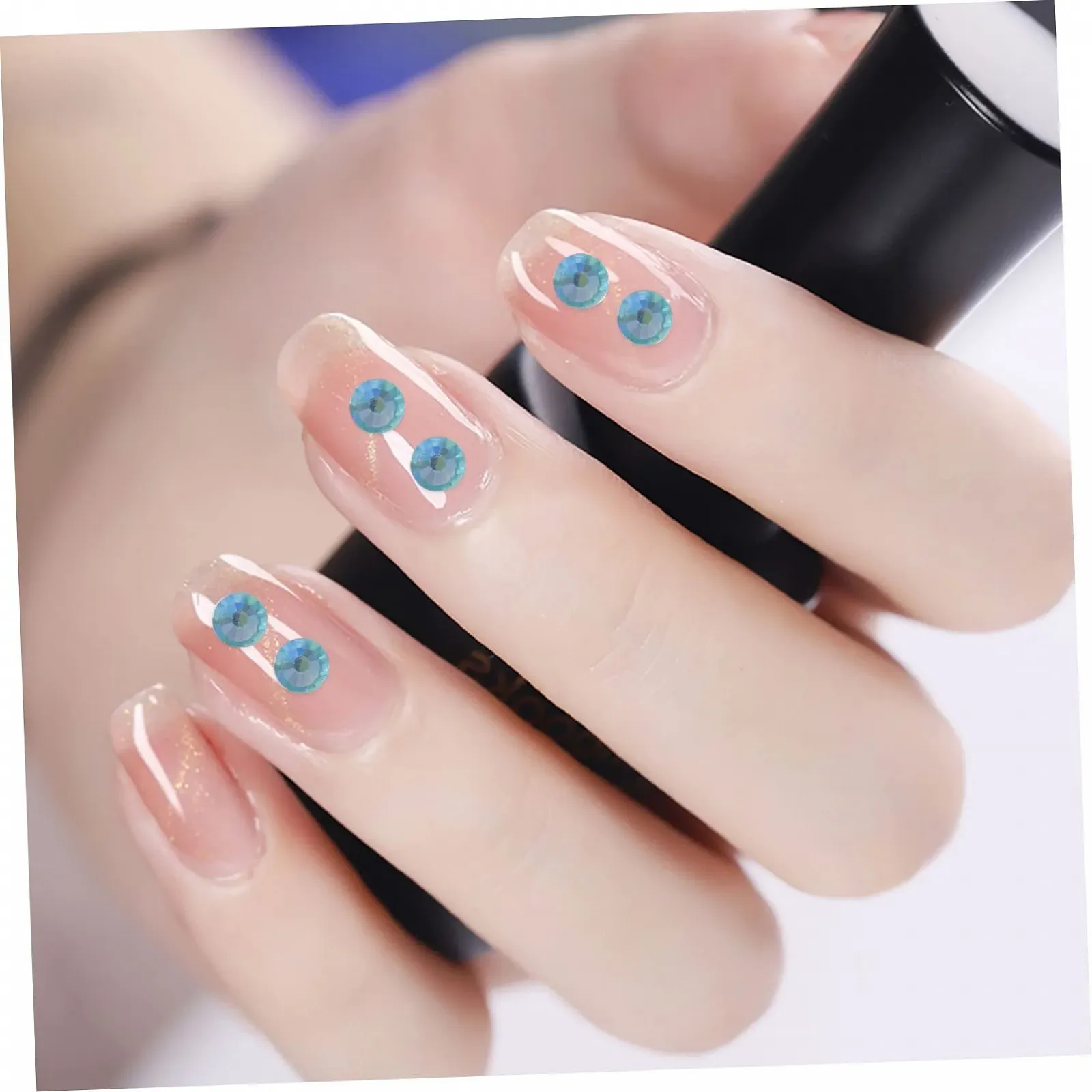 Стрази Скляні Плоскі Блакитні 1440 шт., фото №9