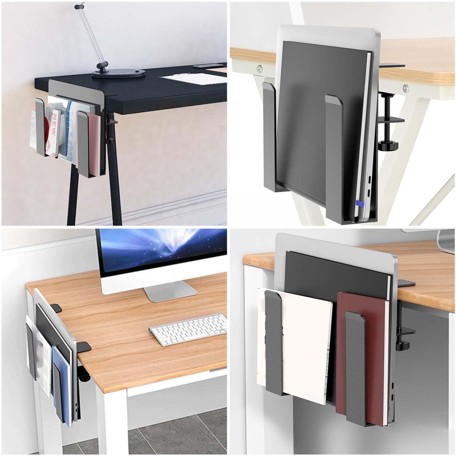 Подвесной Органайзер для Ноутбука, Регулируемый Держатель для Ноутбука, Подвесной Держатель для Ноутбука, Металлический Держатель для Ноутбука, для Подвешивания Ноутбуков и Документов, Настольный, Фиксированный, Без Необходимости в Сверлении, фото №6