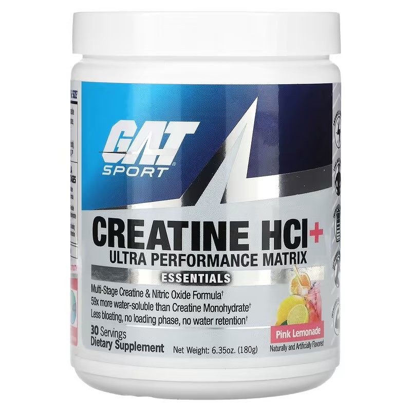 Креатин GAT Creatine HCI Ultra Performance Matrix 180 g Pink Lemonade, фото №1