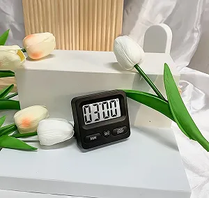 Кухонный таймер Цифровой Большой LCD-дисплей Магнитный Секундомер Громкий будильник Черный synthetic.ua - Фото 1