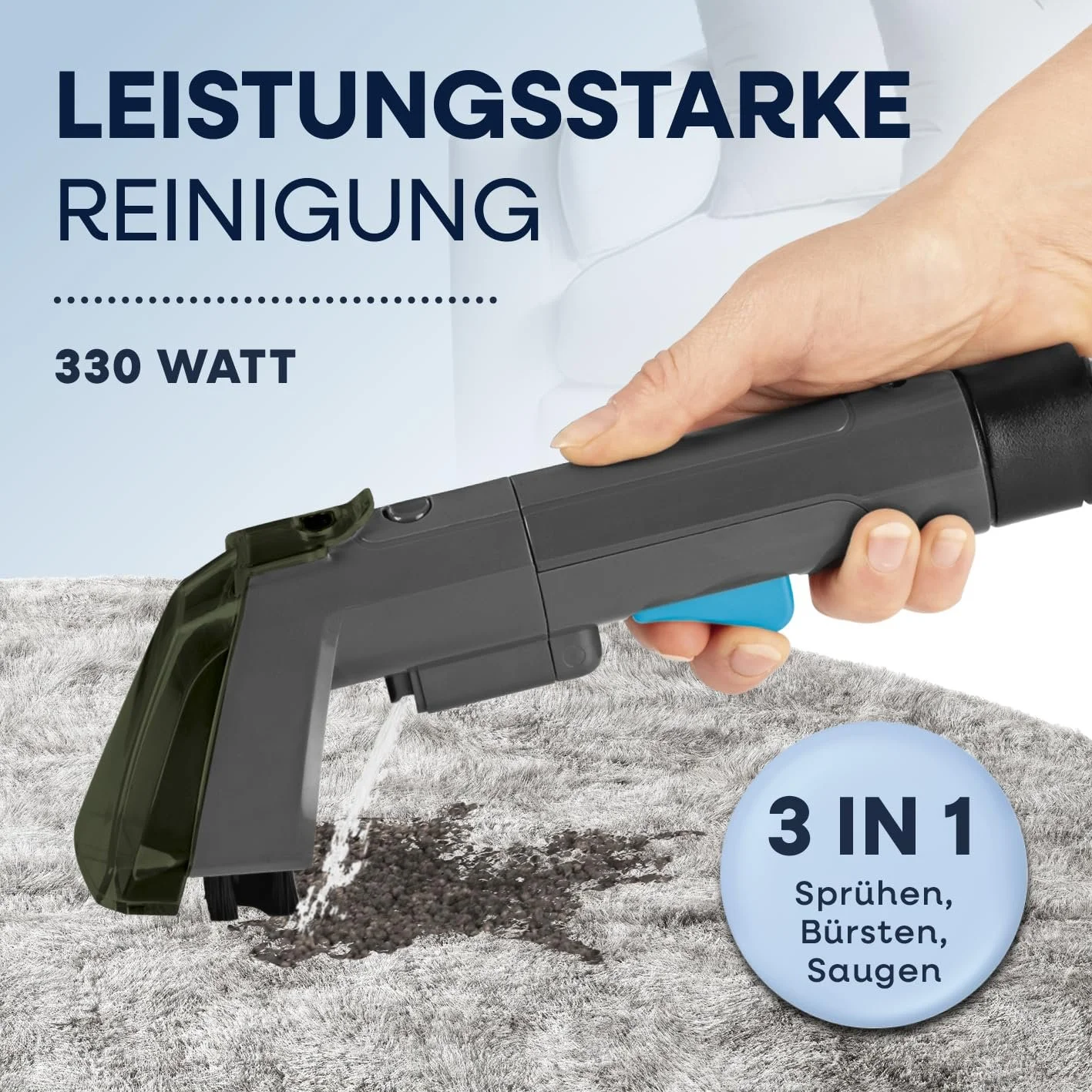 Очисник для оббивки та килимів CLEANmaxx Compact 3-в-1 Подвійна система баків, фото №3