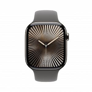 Смарт-годинник Apple Watch Series 10 (GPS + Cellular, 46 мм) Титановий корпус Натуральний Ремінець Світло-сірий (S/M) synthetic.ua - Фото 1