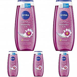 Гель для душа NIVEA Waterlily & Oil pH-нейтральный с ароматом водяной лилии и масляными гранулами 250 мл (упаковка из 5 шт.) - Фото 1
