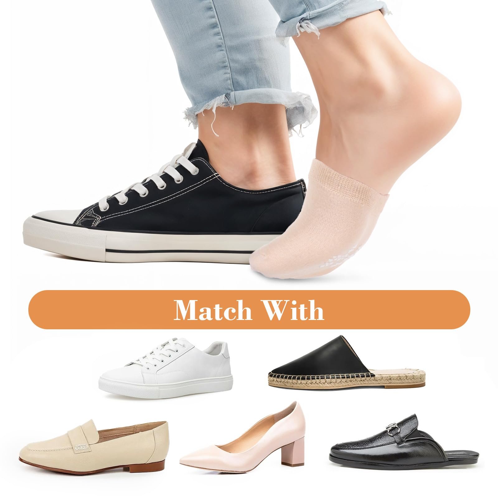 Шкарпетки для пальців ніг жіночі, 8 пар, фото №4