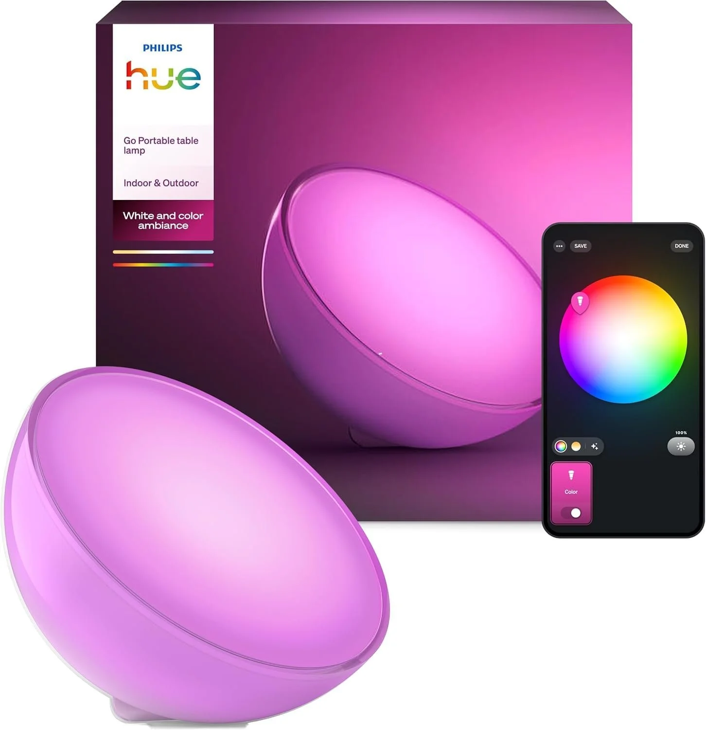 Настільна лампа Philips Hue White & Colour Ambience LED, фото №1