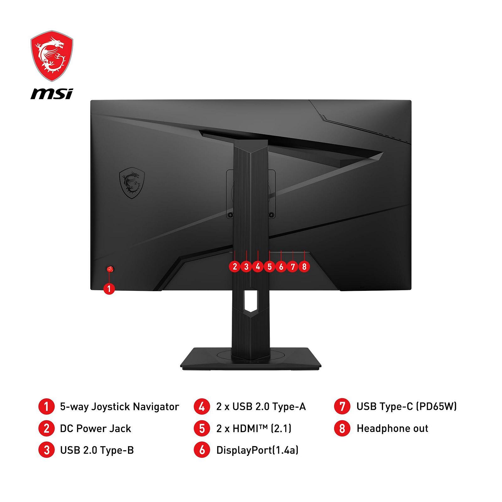 Монітор MSI MAG 274UPFDE 27 дюймів 4K UHD 144 Гц 1 мс Rapid IPS HDR 400 HDMI 2.1 Чорний, фото №6