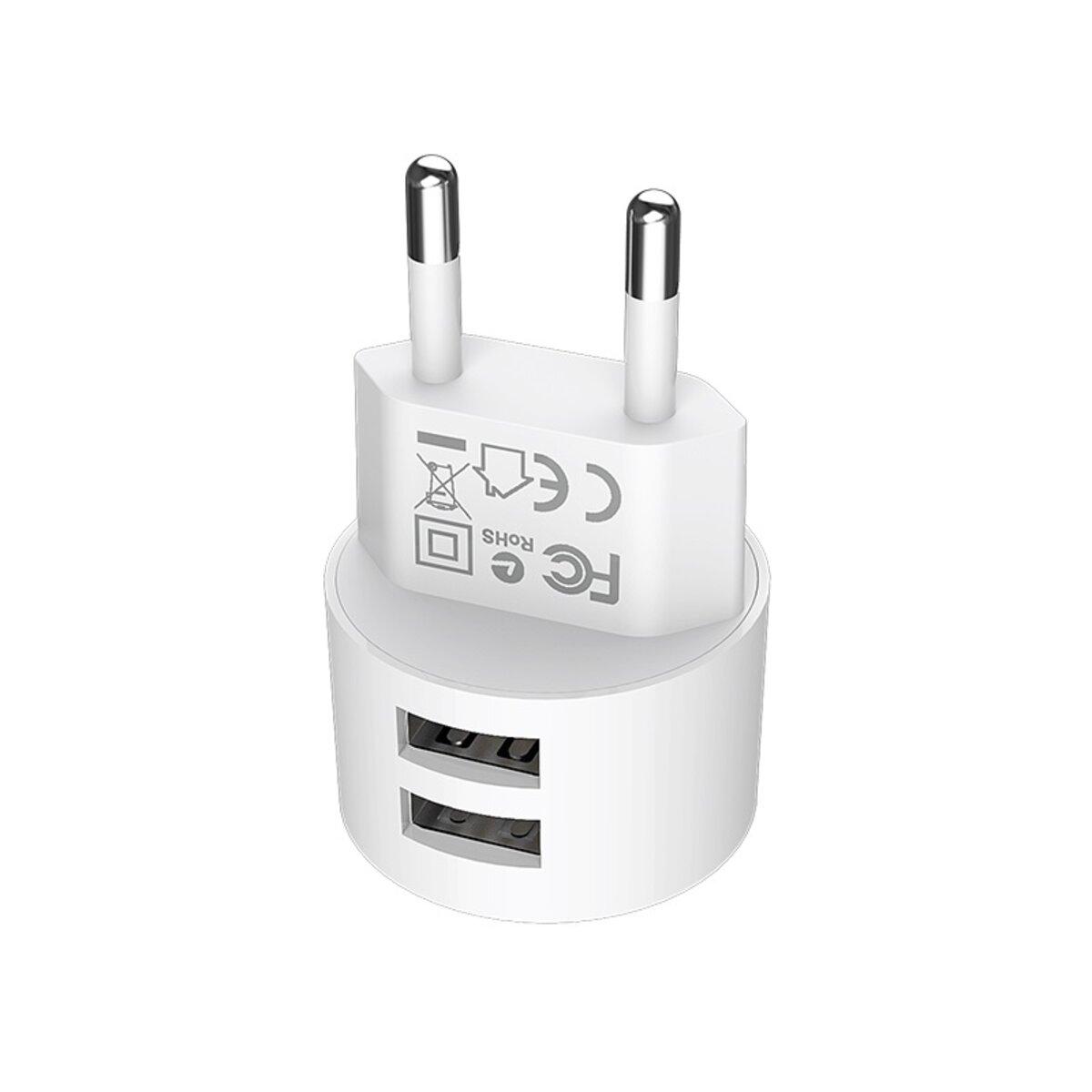 Сетевое зарядное устройство BOROFONE BA23A Brilliant dual port charger set Lightning White BA23ALW, фото №3 Сетевое зарядное устройство BOROFONE BA23A Brilliant dual port charger set Lightning White BA23ALW, фото №3