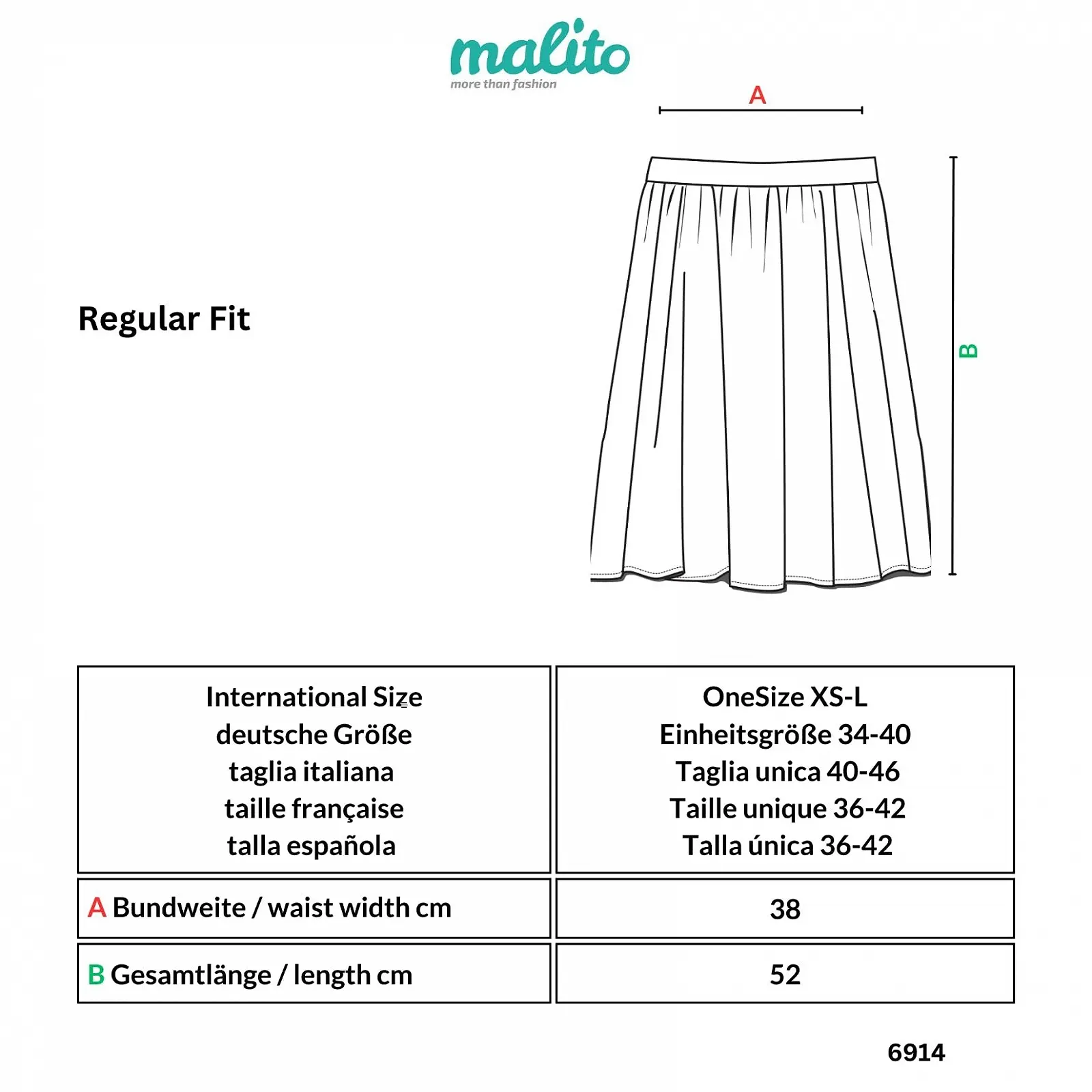 Спідниця Malito 6914 Жіноча Кльош з еластичним поясом Зимова, фото №6
