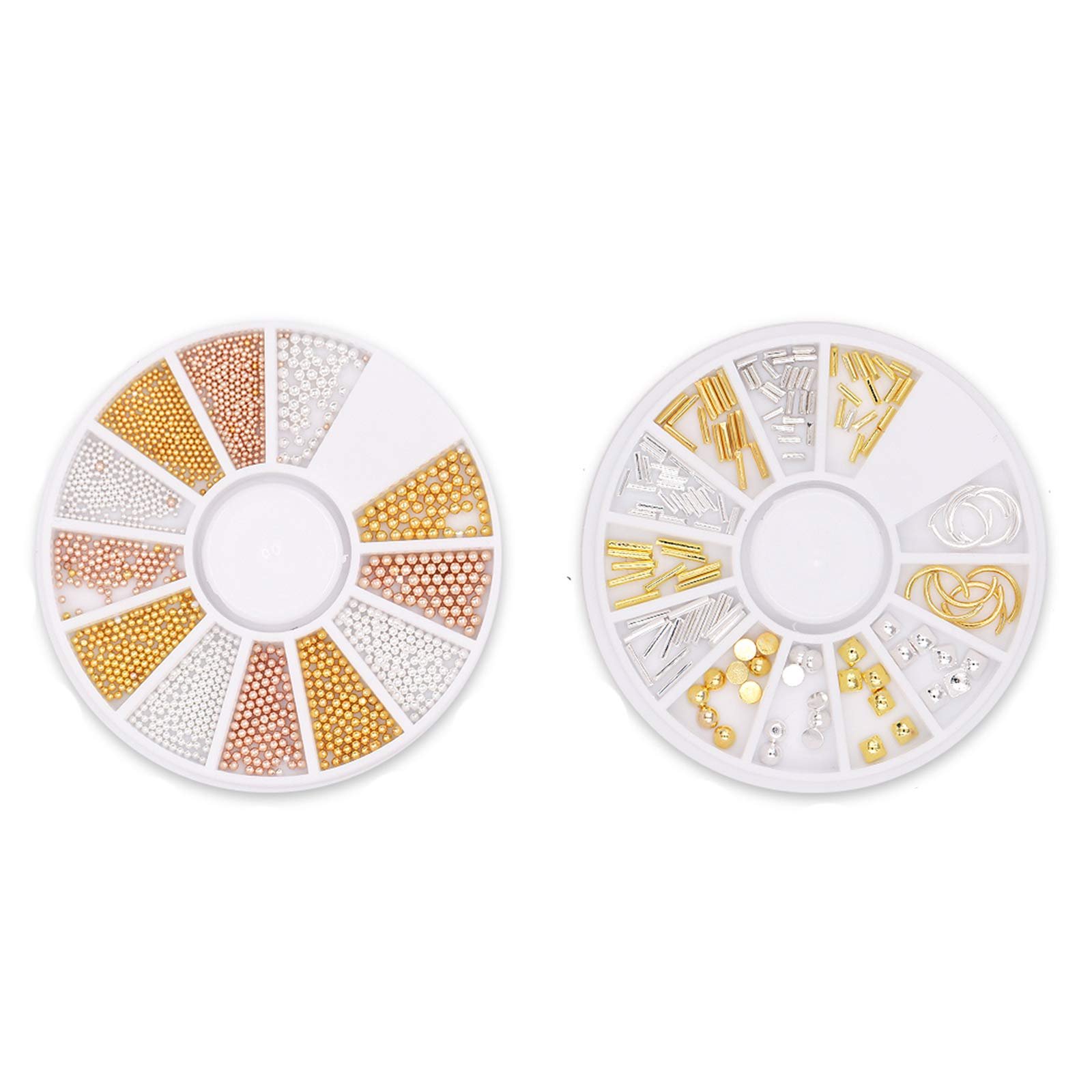 Перли для нігтів Металеві заклепки з перлинами Мікс, фото №1