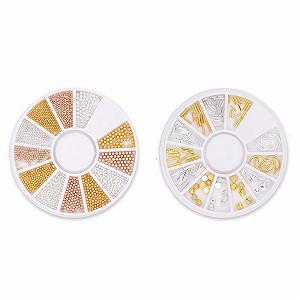 Жемчуг для ногтей Металлические заклепки с жемчугом Микс - Фото 1