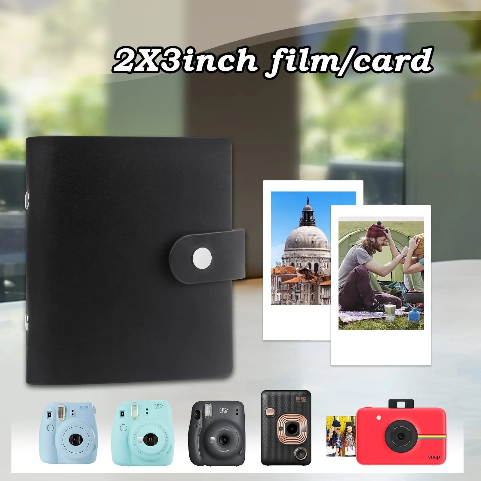 Міні Фотоальбом для Fujifilm Instax Mini 12 11 9 90 8 7s 40, 52 кишені, Чорний, фото №2