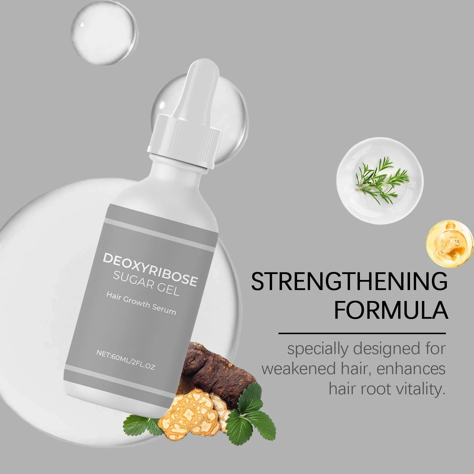 Сыворотка для роста волос Sugar, Гель для роста волос, Гель для утолщения волос, Гель для утолщения волос для мужчин и женщин, фото №6