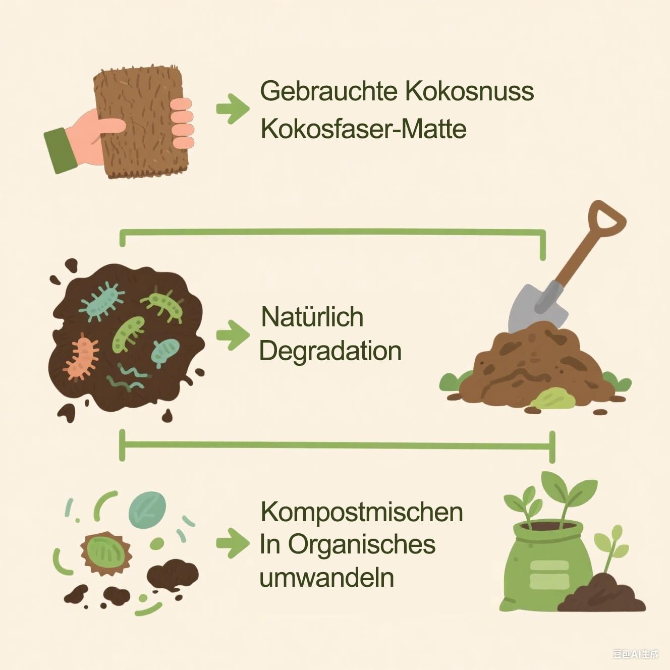 Змінні кокосові вкладиші 2 шт. 24" (60 см) для квіткових ящиків та підвісних кашпо, фото №8