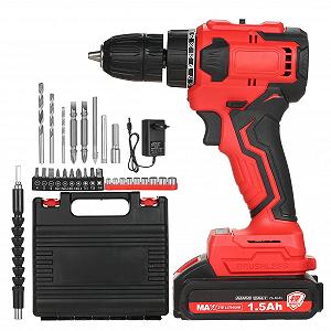 Шуруповерт KKnoon 21V 1580W Brushless Lithium Cordless 3/8 Inch Chuck зі Світлодіодним Ліхтарем 2 Регульовані Швидкості - Фото 1
