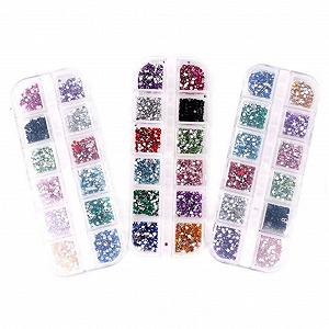 Набор камней для дизайна ногтей 3000 штук, диски для ногтей, коробка 12 цветов, блестки для украшения ногтей synthetic.ua - Фото 1