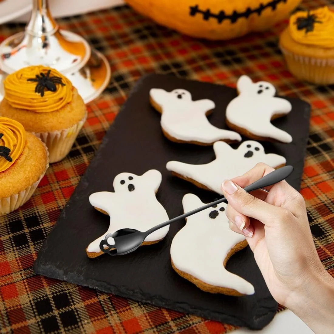 Набір ложок AYV Skull з 4 штук, з нержавіючої сталі, фото №5