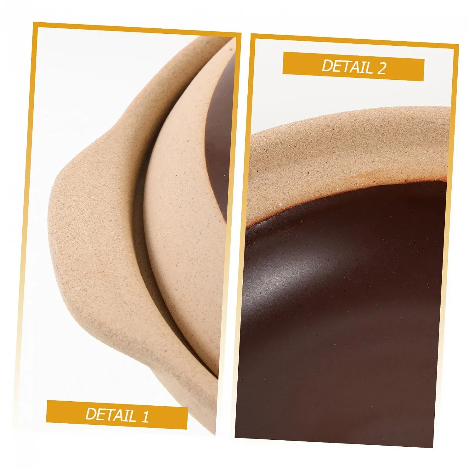 Керамическая кастрюля Garneck с крышкой Энергосберегающая Равномерный нагрев Нескользящая ручка Антипригарная Для газовых плит Традиционная, фото №2