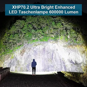 Ліхтар XHP70.2 Super Bright 600000 люмен, IPX67 водонепроникний, перезаряджаємий C-Type Zoom з 5 режимами освітлення synthetic.ua - Фото 1