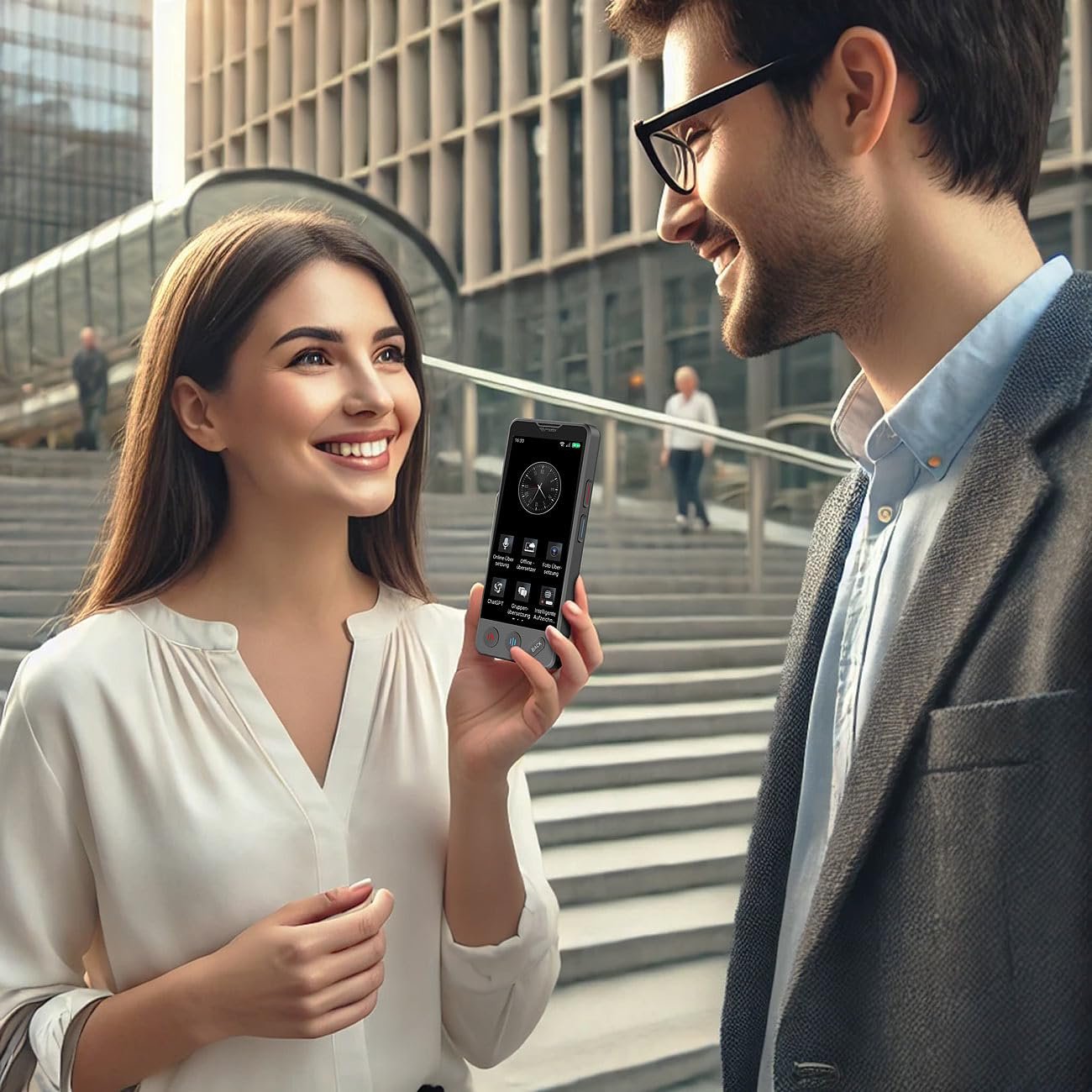 Мобильный AI Переводчик simvalley MOBILE с 4G/LTE, 139 языков, ChatGPT, фото №4 Мобильный AI Переводчик simvalley MOBILE с 4G/LTE, 139 языков, ChatGPT, фото №4