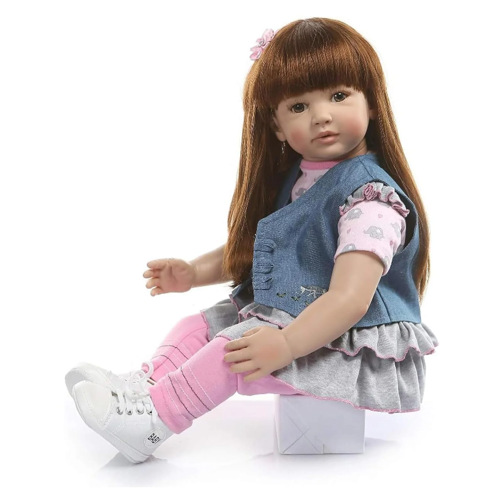 Кукла ZIYIUI Reborn Dolls Toddler 24 дюйма 60 см мягкий винил силикон реалистичная детская кукла ручной работы девочка, фото №4