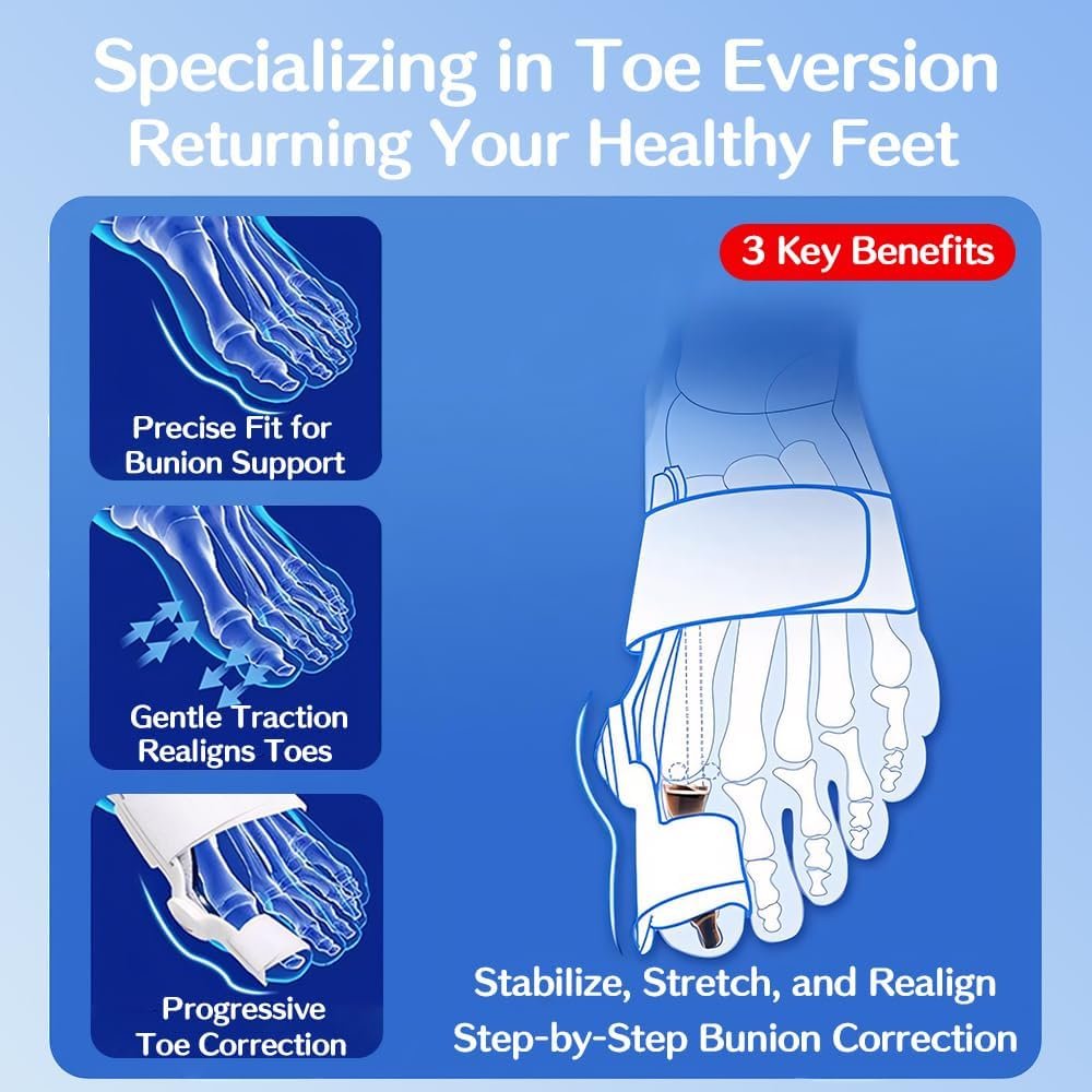 Шина для коррекции Hallux Valgus, регулируемая ортопедическая, фото №3