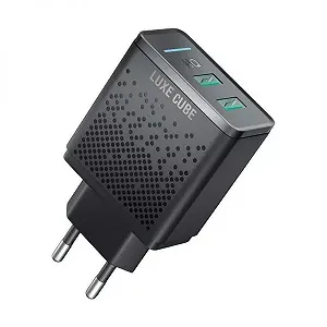 Зарядное устройство Luxe Cube 2USB 2.4А Smart Black 8889998898996 - Фото 1