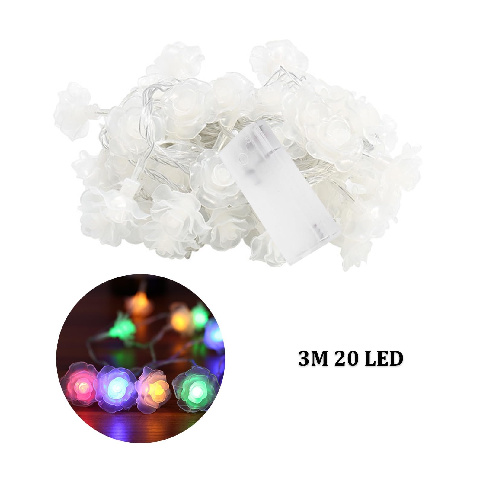 Гірлянда ENLACE Троянда, 3 м, 20 LED, Різнокольоровий, фото №2