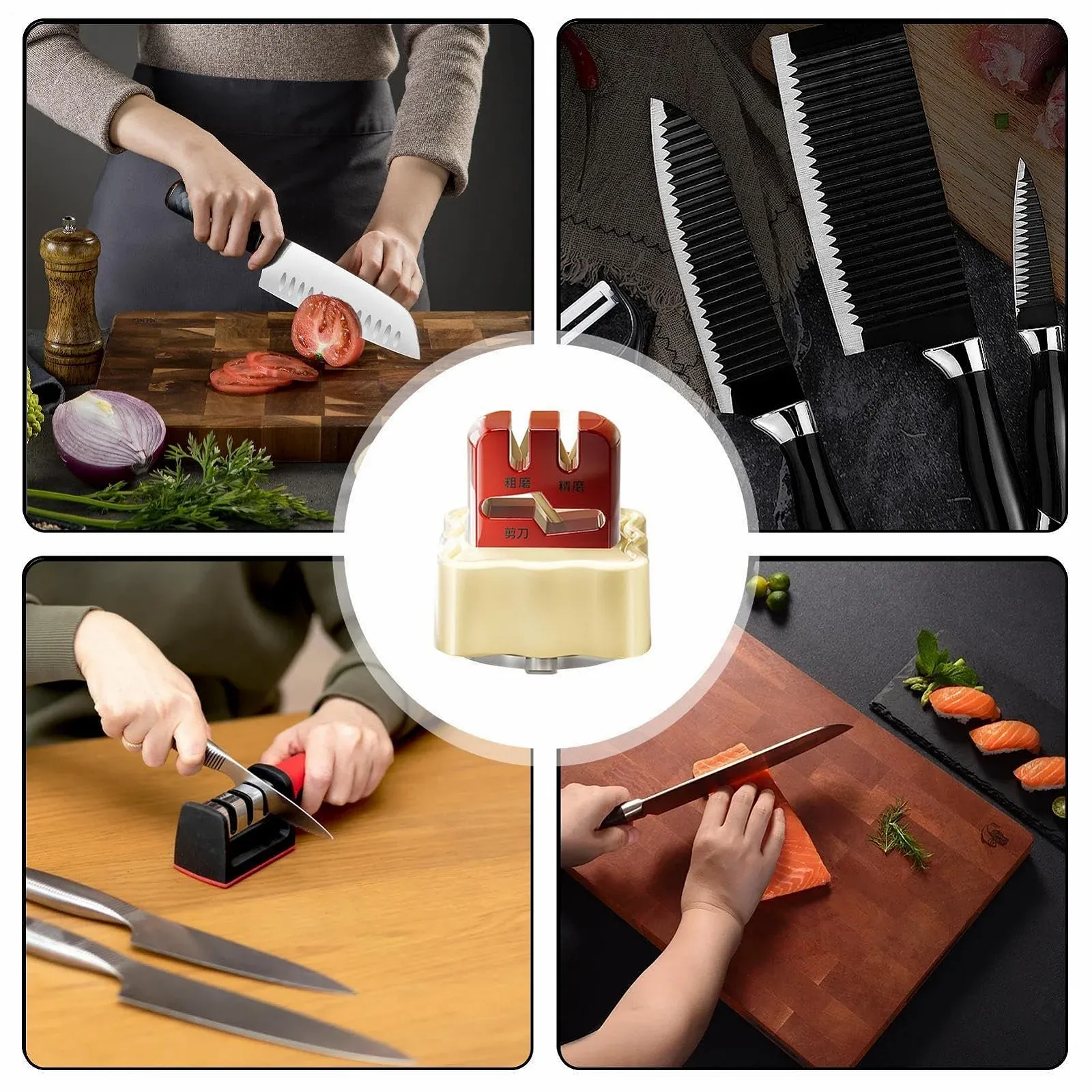 Точилка для ножиць та ножів ручна на присосці портативна, фото №5