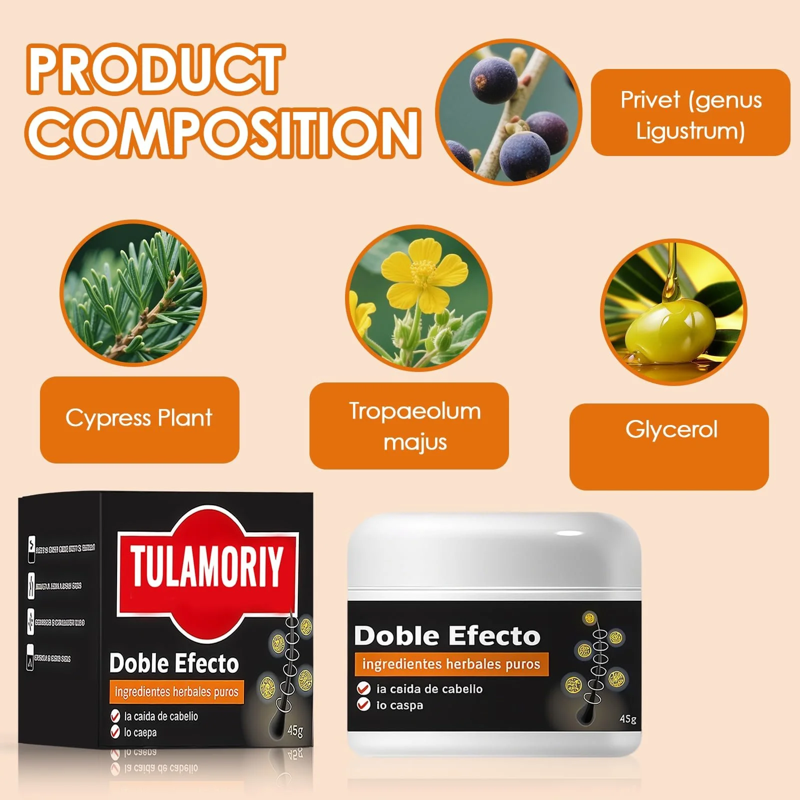 Крем для росту волосся 45 г, Набір для догляду за волоссям для росту волосся, фото №6 Крем для росту волосся 45 г, Набір для догляду за волоссям для росту волосся, фото №6