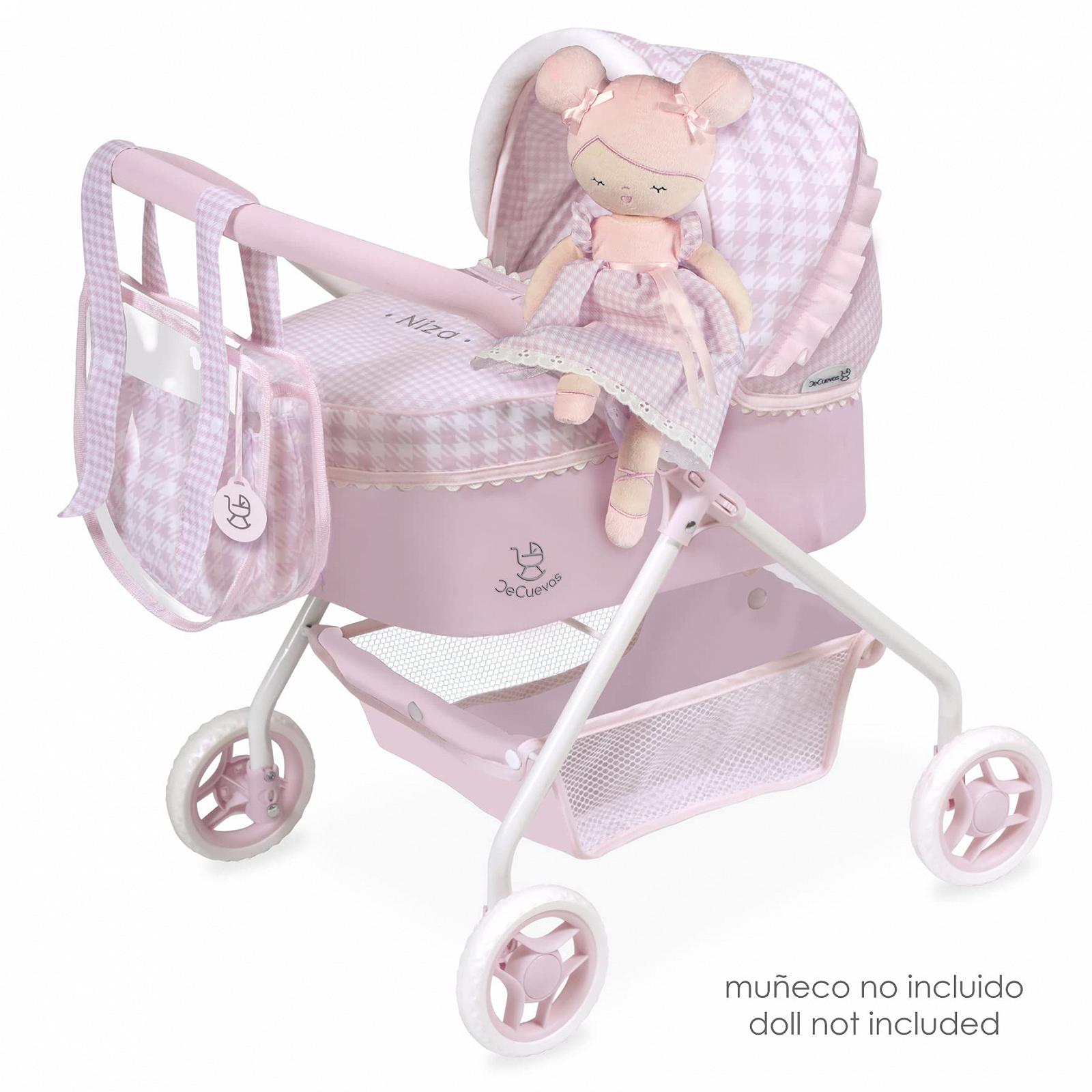 Лялька DE CUEVAS TOYS 86046 Жозе та аксесуари в клітинку рожевого кольору 35 х 50 х 56 см, фото №3