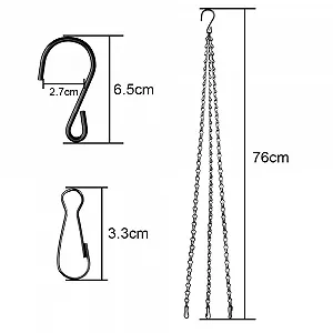 Цепи для подвесных корзин набор из 3 шт. металлические 3-рядные 76 см synthetic.ua - Фото 1
